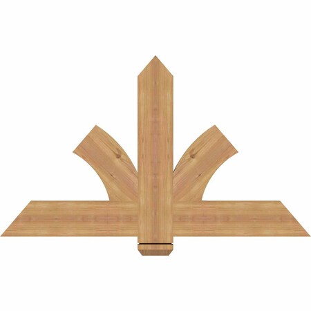 Ekena Millwork Redmond Smooth Timber Gable Bracket, Western Red Cedar, 48"W x 28"H x 1 1/2"D x 5 1/2"F, 14/12 Pitch GBW048X28X0206RED00SWR